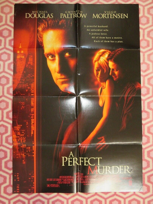 A PERFECT MURDER FOLDED US ONE SHEET POSTER MICHAEL DOUGLAS GWYNETH PALTROW '98 - Rendezvous Cinema