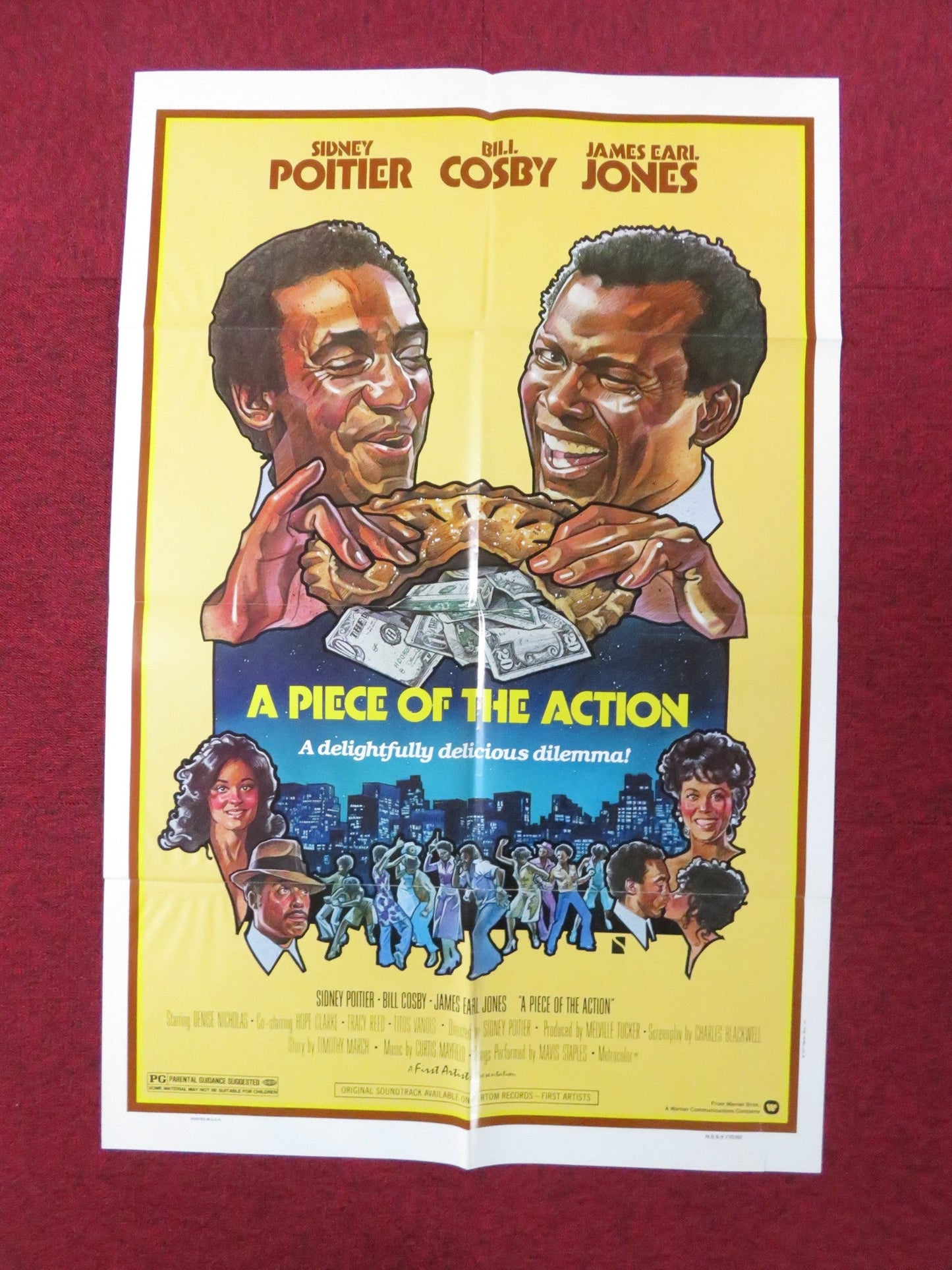 A PIECE OF THE ACTION FOLDED US ONE SHEET POSTER SIDNEY POITIER BILL CROSBY 1977 - Rendezvous Cinema