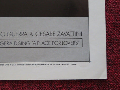 A PLACE FOR LOVERS / AMANTI - A FOLDED US ONE SHEET POSTER M MASTROIANNI 1969 - Rendezvous Cinema