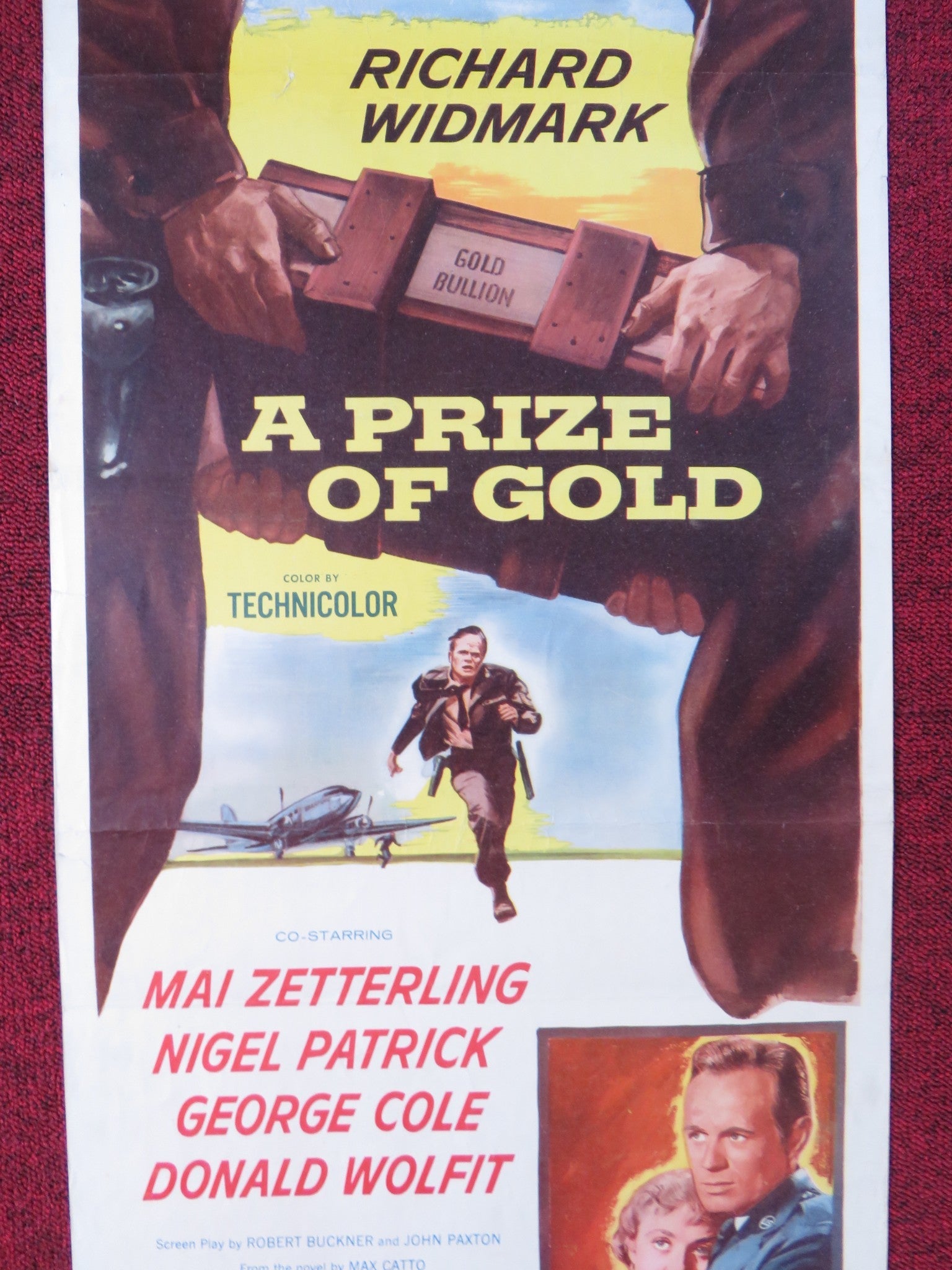 A PRIZE OF GOLD US INSERT POSTER RICHARD WIDMARK MAI ZETTERLING 1955 - Rendezvous Cinema