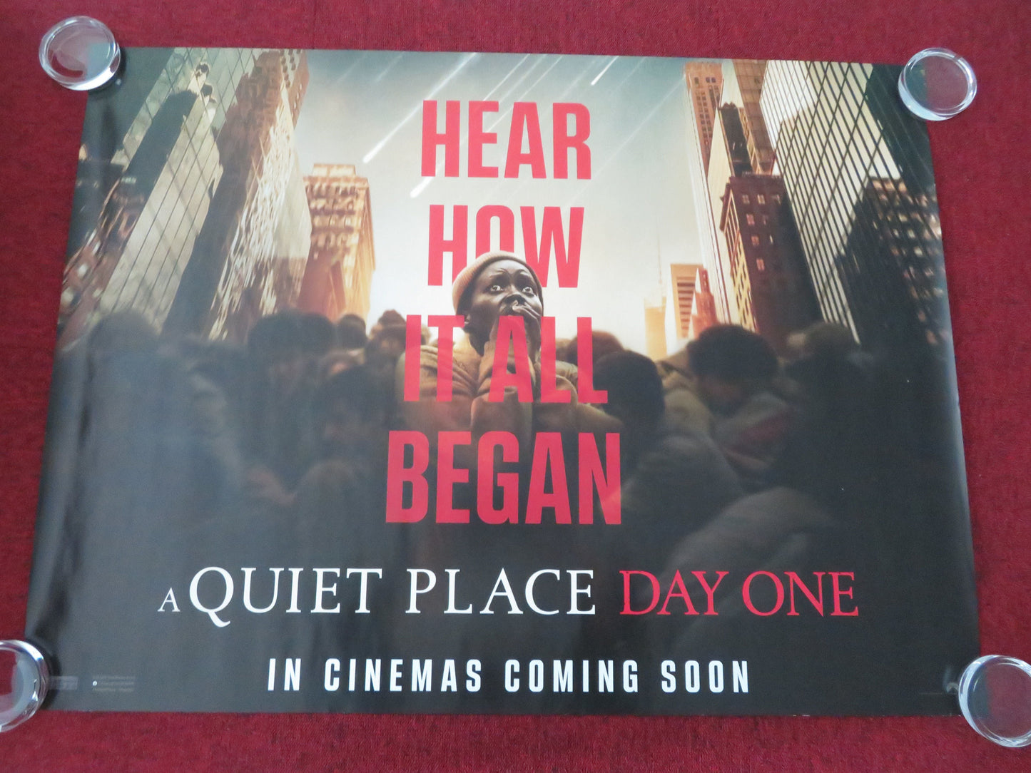 A Quiet Place: Day One UK Quad Rolled Poster Lupita Nyong'o Joseph Quinn 2024 Movie posters