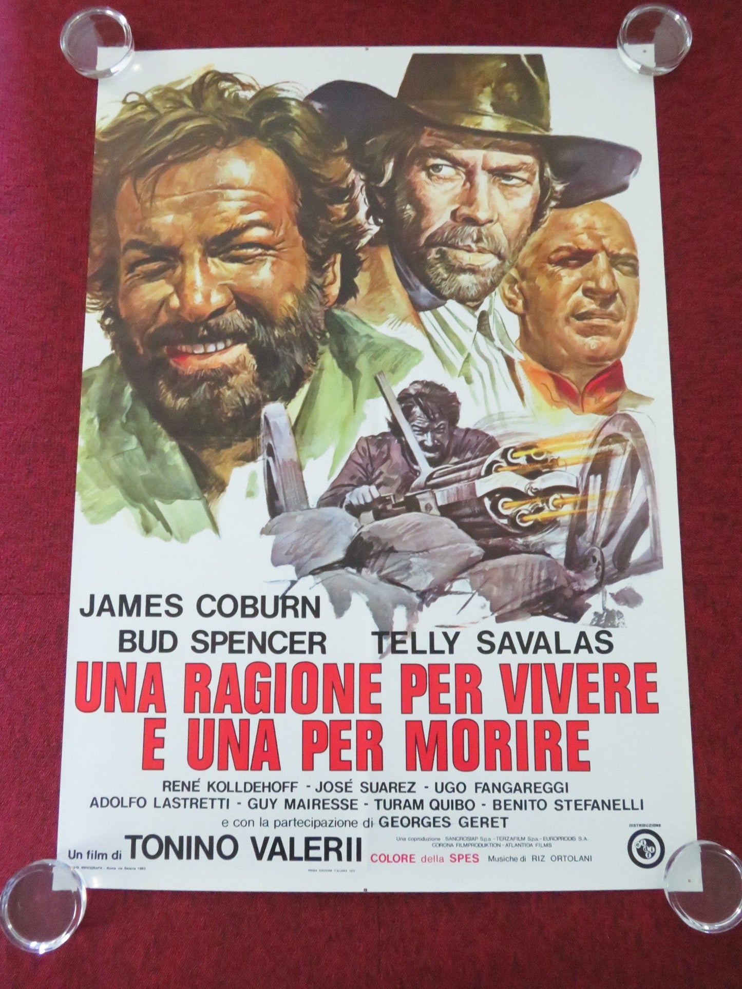 A REASON TO LIVE, A REASON TO DIE ITALIAN ONE SHEET ROLLED POSTER COBURN 1972 Movie posters