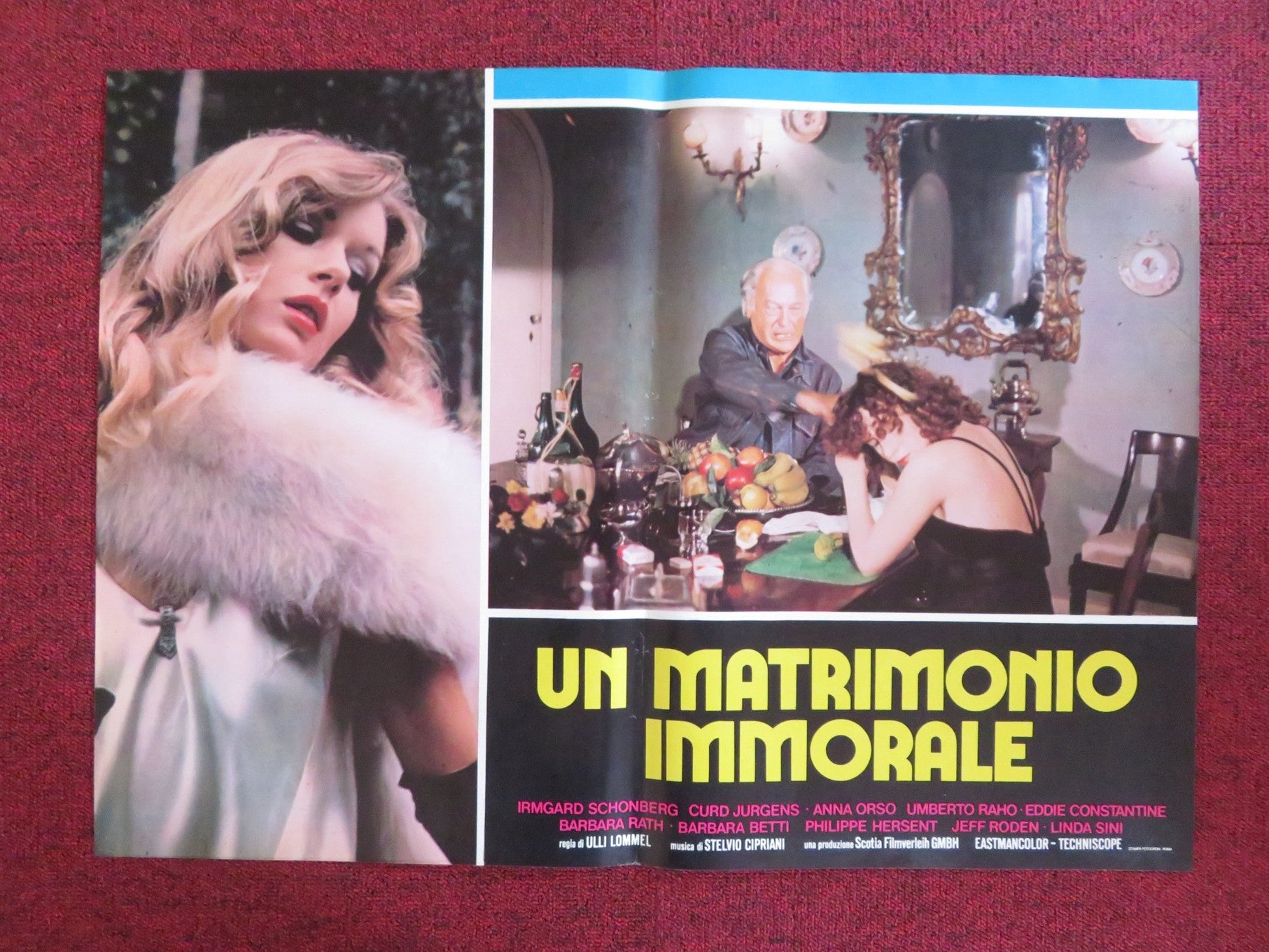 A SECOND SPRING - A ITALIAN FOTOBUSTA POSTER CURD JURGENS IRMGARD SCHONBERG 1975 Rendezvous Cinema Movie posters