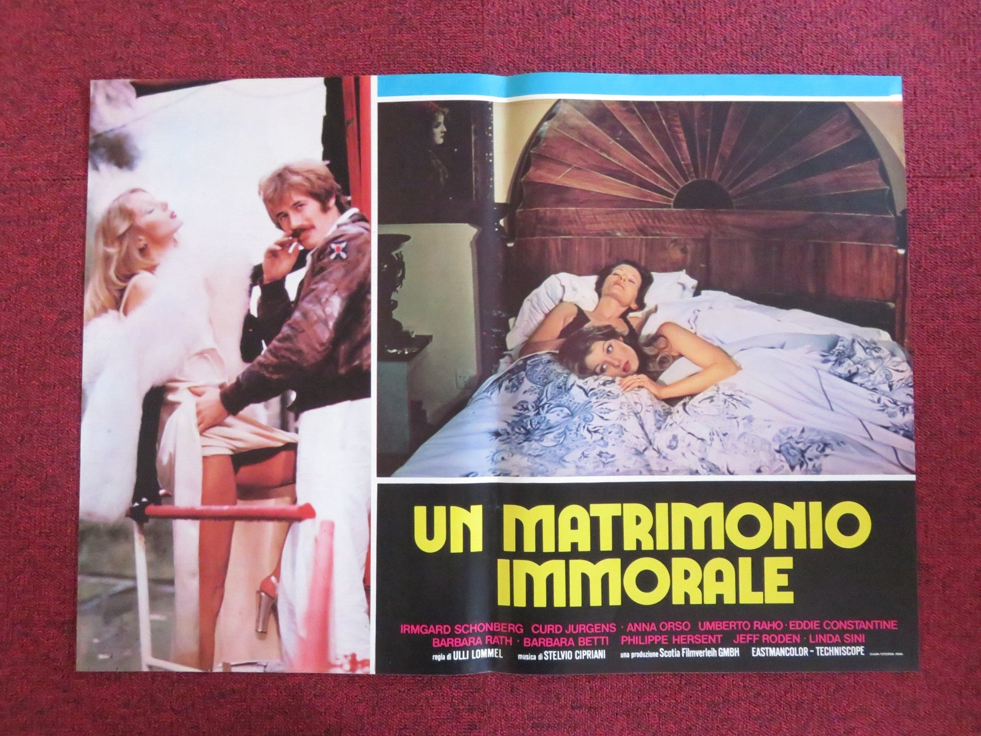 A SECOND SPRING - C ITALIAN FOTOBUSTA POSTER CURD JURGENS IRMGARD SCHONBERG 1975 Rendezvous Cinema Movie posters