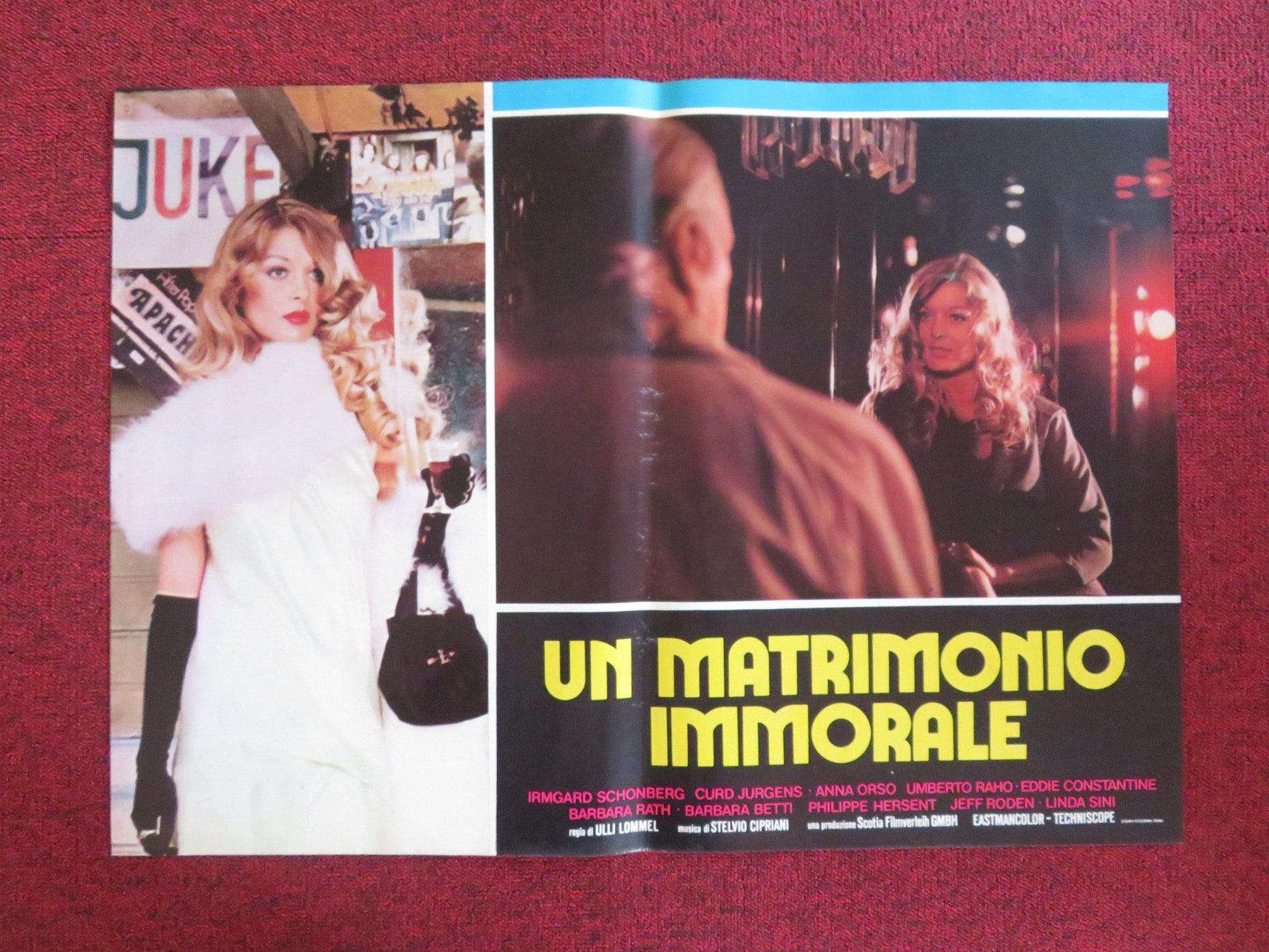 A SECOND SPRING - F ITALIAN FOTOBUSTA POSTER CURD JURGENS IRMGARD SCHONBERG 1975 Rendezvous Cinema Movie posters