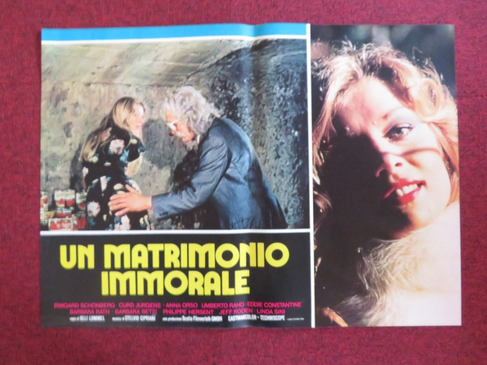 A SECOND SPRING - G ITALIAN FOTOBUSTA POSTER CURD JURGENS IRMGARD SCHONBERG 1975 Rendezvous Cinema Movie posters