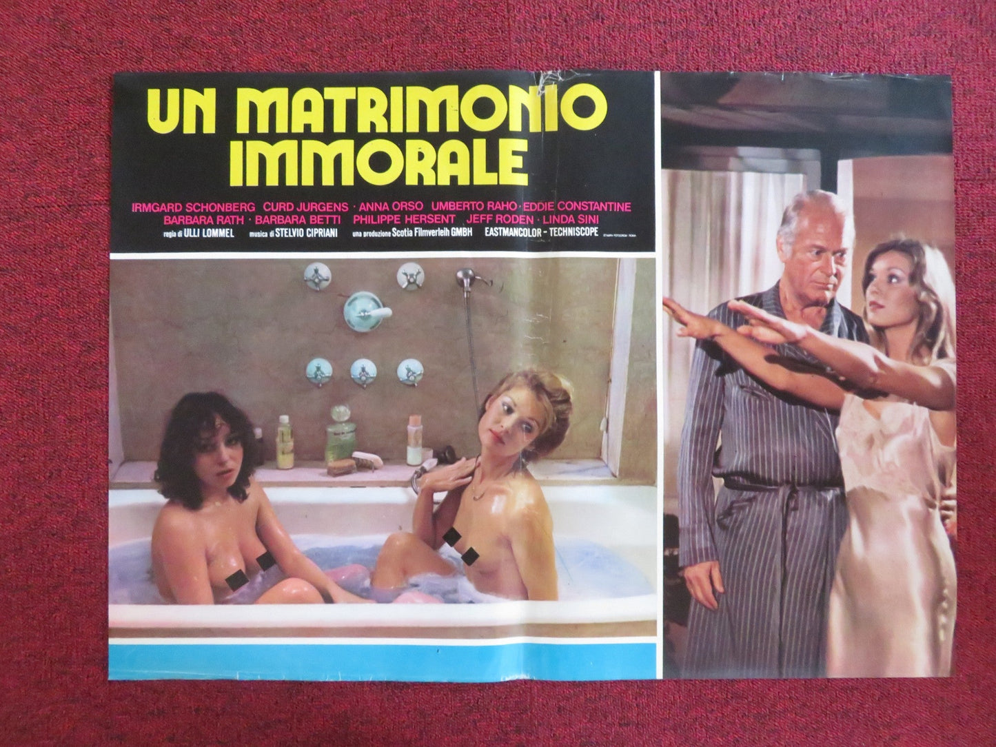 A SECOND SPRING - H ITALIAN FOTOBUSTA POSTER CURD JURGENS IRMGARD SCHONBERG 1975 Rendezvous Cinema Movie posters