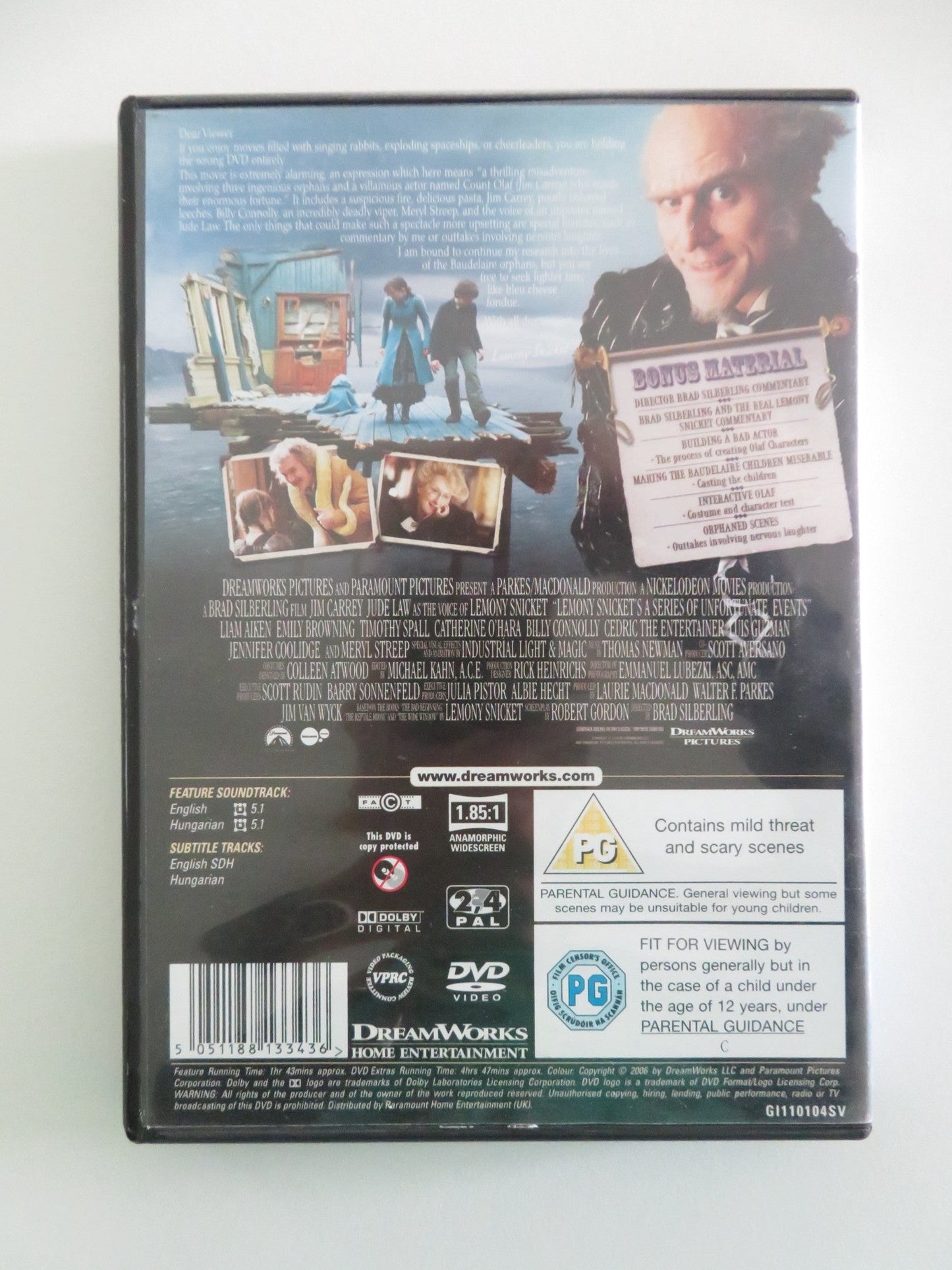 A SERIES OF UNFORTUNATE EVENTS (DVD) JIM CARREY EMILY BROWNING 2004 REGION 2,4 Movie posters