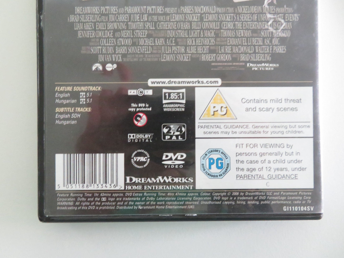 A SERIES OF UNFORTUNATE EVENTS (DVD) JIM CARREY EMILY BROWNING 2004 REGION 2,4 Movie posters