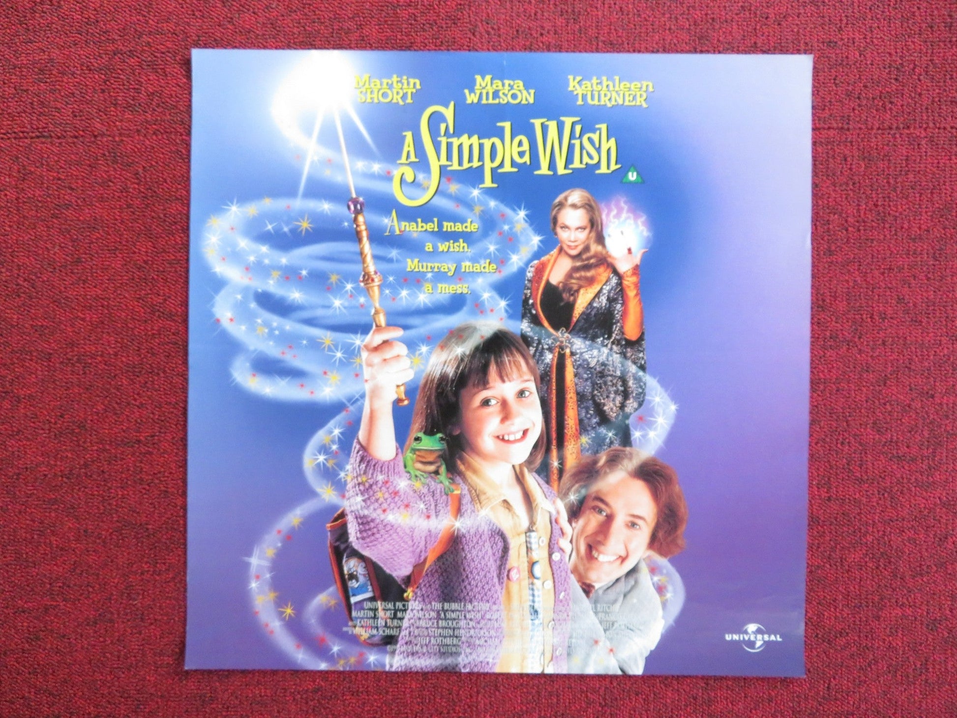 A SIMPLE WISH VHS VIDEO POSTER MARTIN SHORT MARA WILSON 1997 Rendezvous Cinema Movie posters