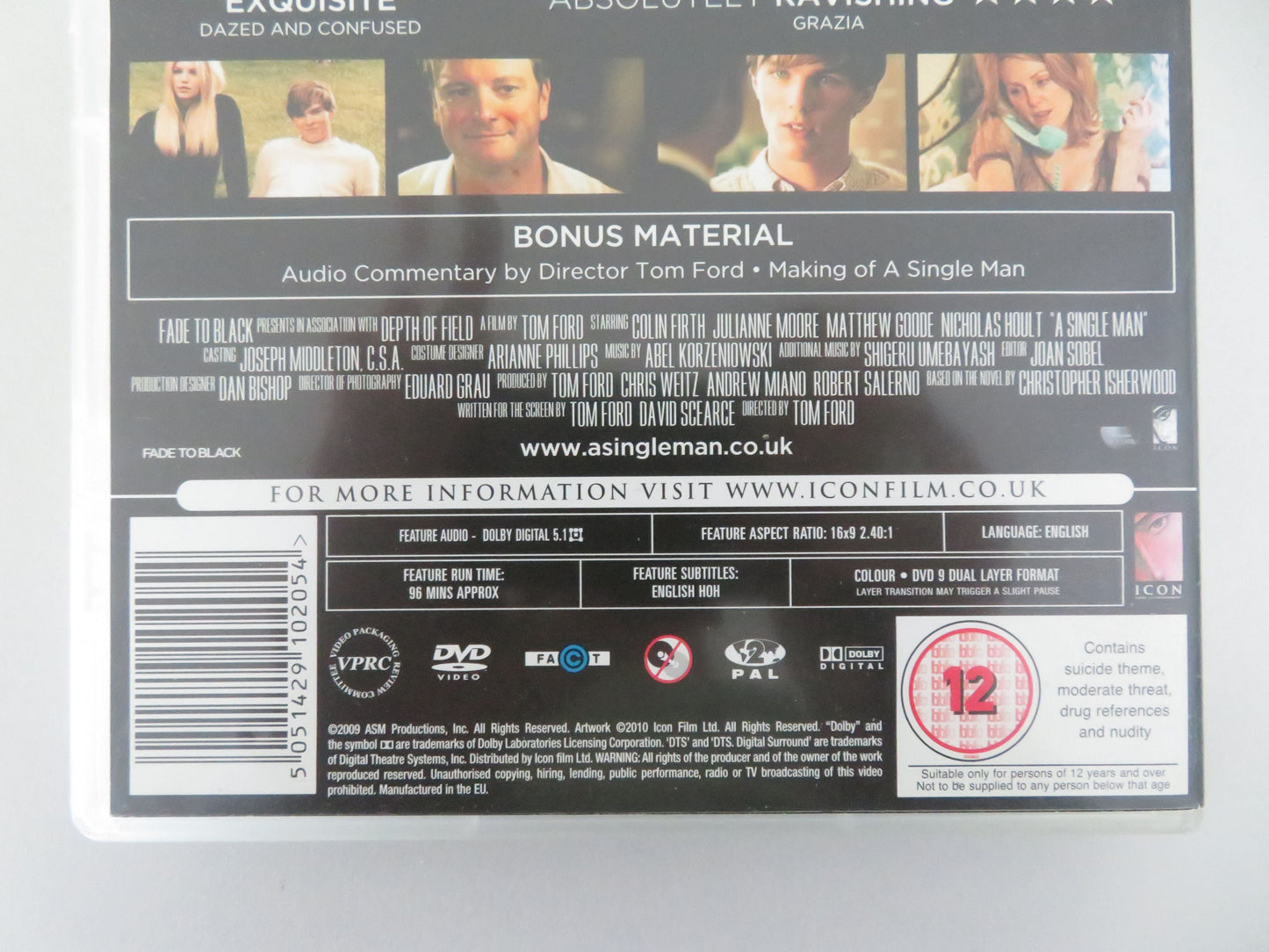 A Single Man (DVD) Colin Firth Julianne Moore 2009 Region 2 Movie posters