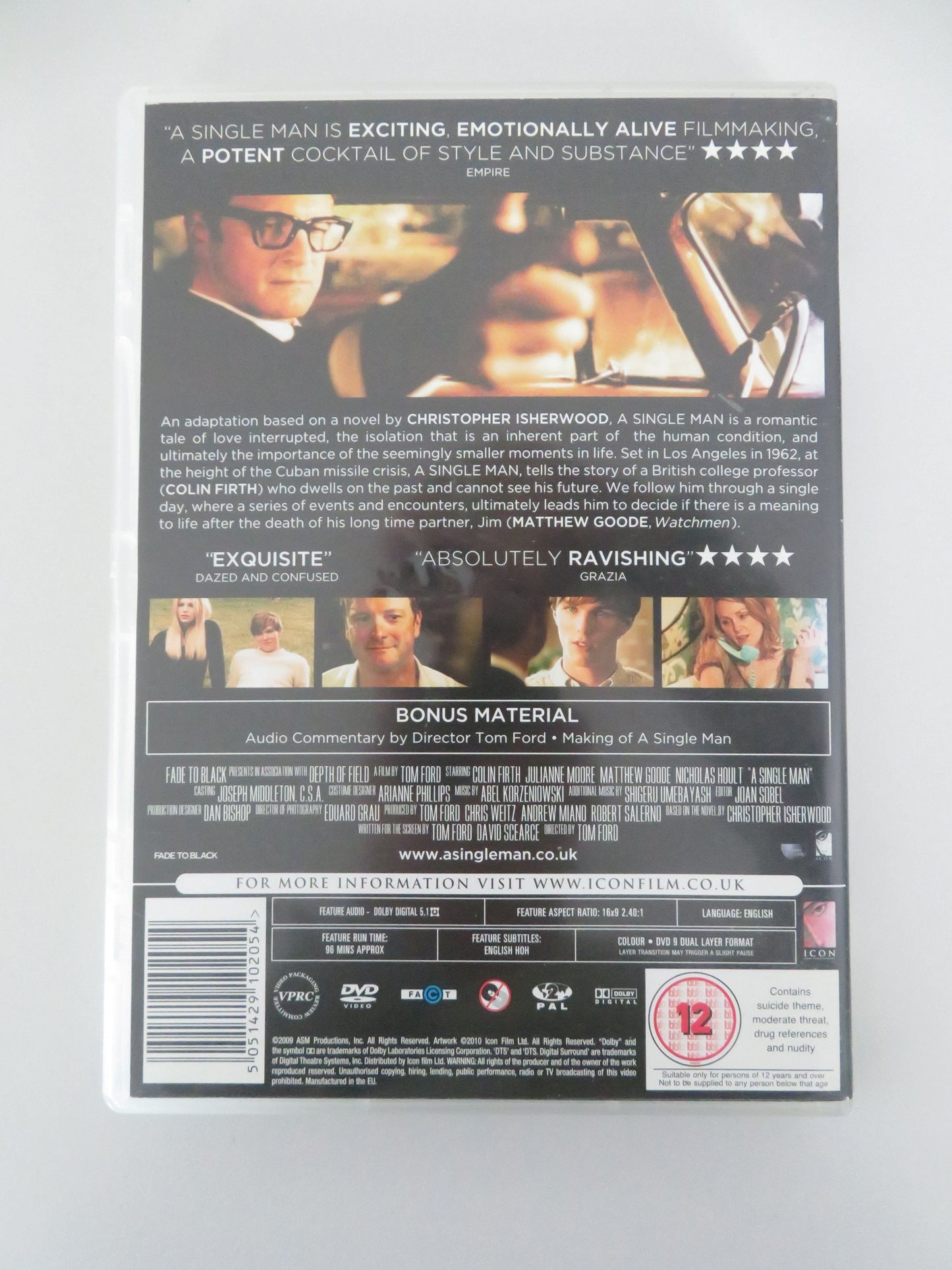 A Single Man (DVD) Colin Firth Julianne Moore 2009 Region 2 Movie posters