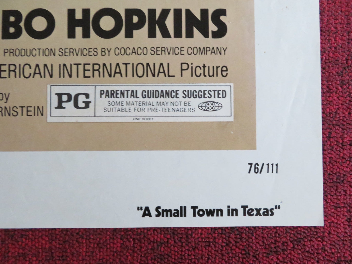 A SMALL TOWN IN TEXAS FOLDED US ONE SHEET POSTER TIMOTHY BOTTOMS S. GEORGE 1976 - Rendezvous Cinema