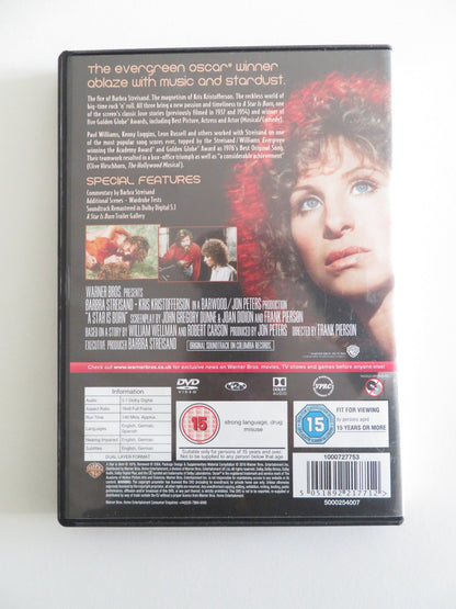 A STAR IS BORN (DVD) KRIS KRISTOFFERSON BARBRA STREISAND 1976 REGION 2 Rendezvous Cinema Movie posters