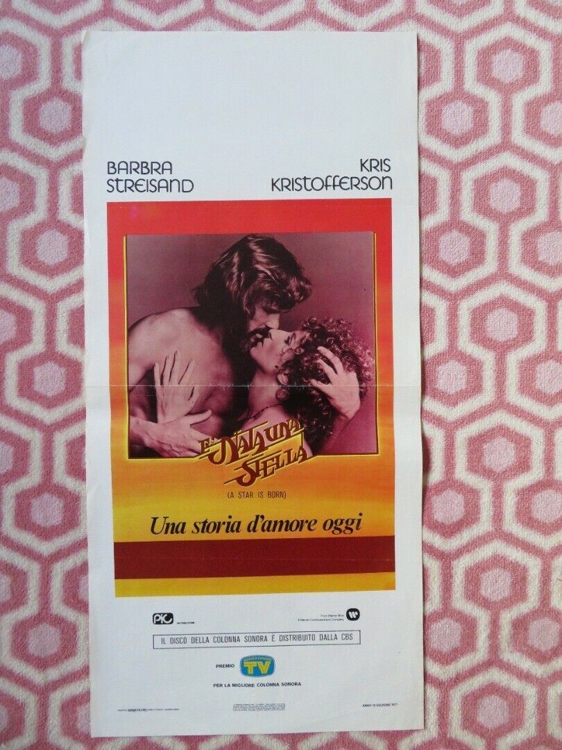 A STAR IS BORN ITALIAN LOCANDINA (27.5"x13") POSTER BARBRA STRIESAND 1977 - Rendezvous Cinema