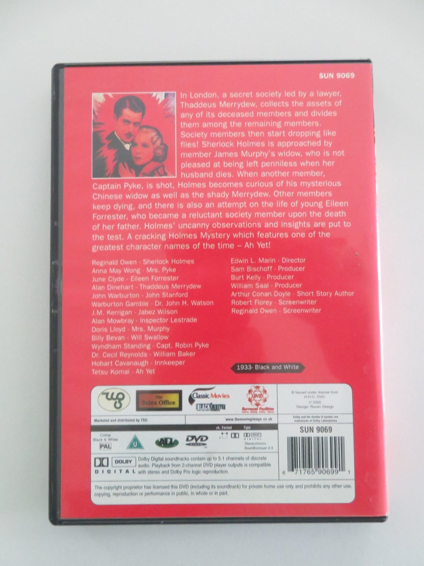 A STUDY IN SCARLETT (DVD) SHERLOCK HOLMES REGINALD OWEN 1933 REGION ALL Movie posters