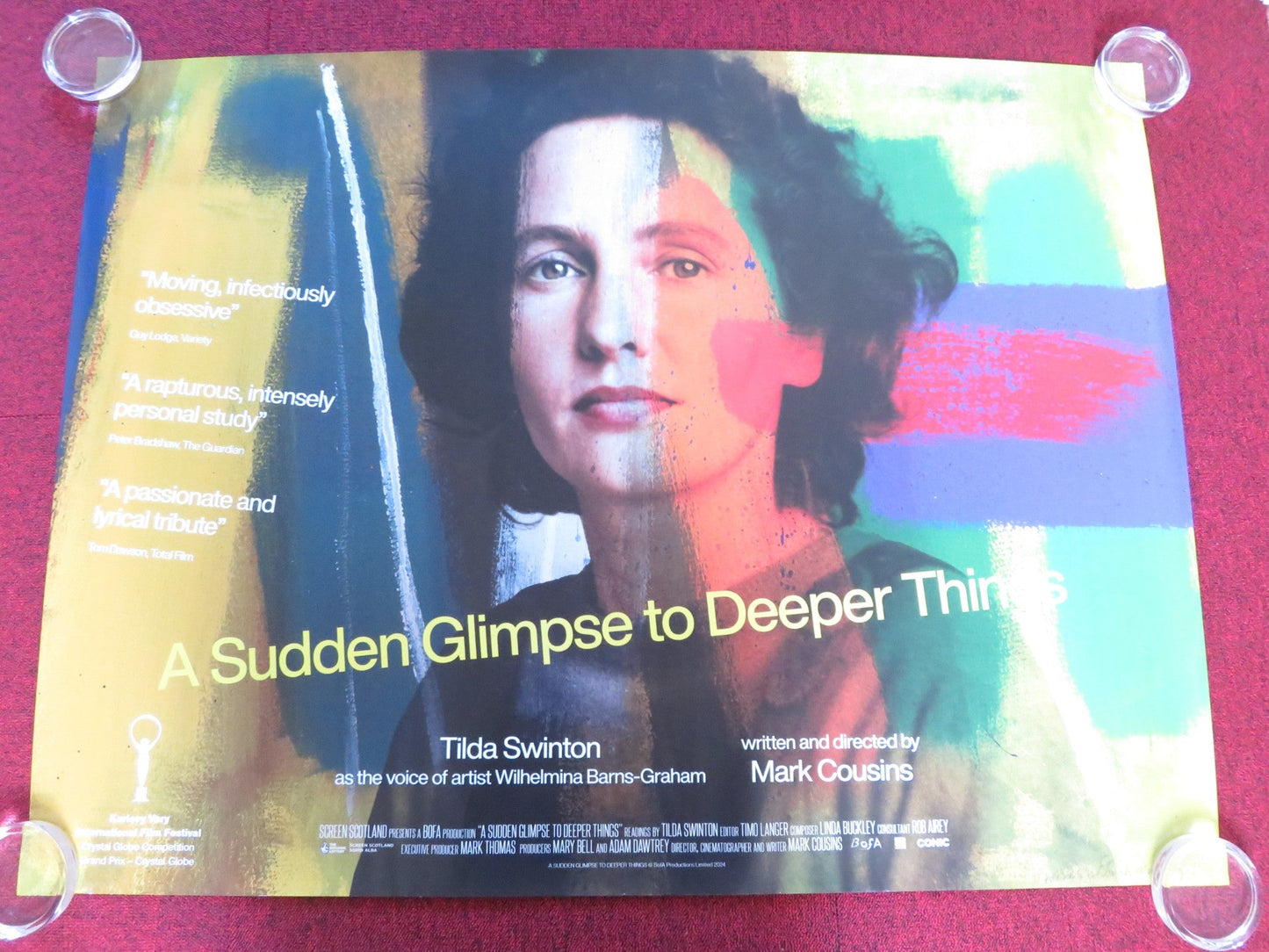 A SUDDEN GLIMPSE TO DEEPER THINGS UK QUAD ROLLED POSTER TILDA SWINTON 2024 Rendezvous Cinema Movie posters