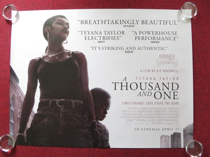 A THOUSAND AND ONE UK QUAD ROLLED POSTER TEYANA TAYLOR WILLIAM CATLETT 2023 Rendezvous Cinema Movie posters