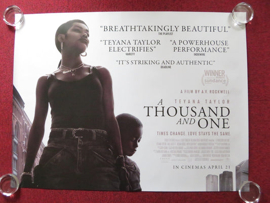 A THOUSAND AND ONE UK QUAD ROLLED POSTER TEYANA TAYLOR WILLIAM CATLETT 2023 Rendezvous Cinema Movie posters