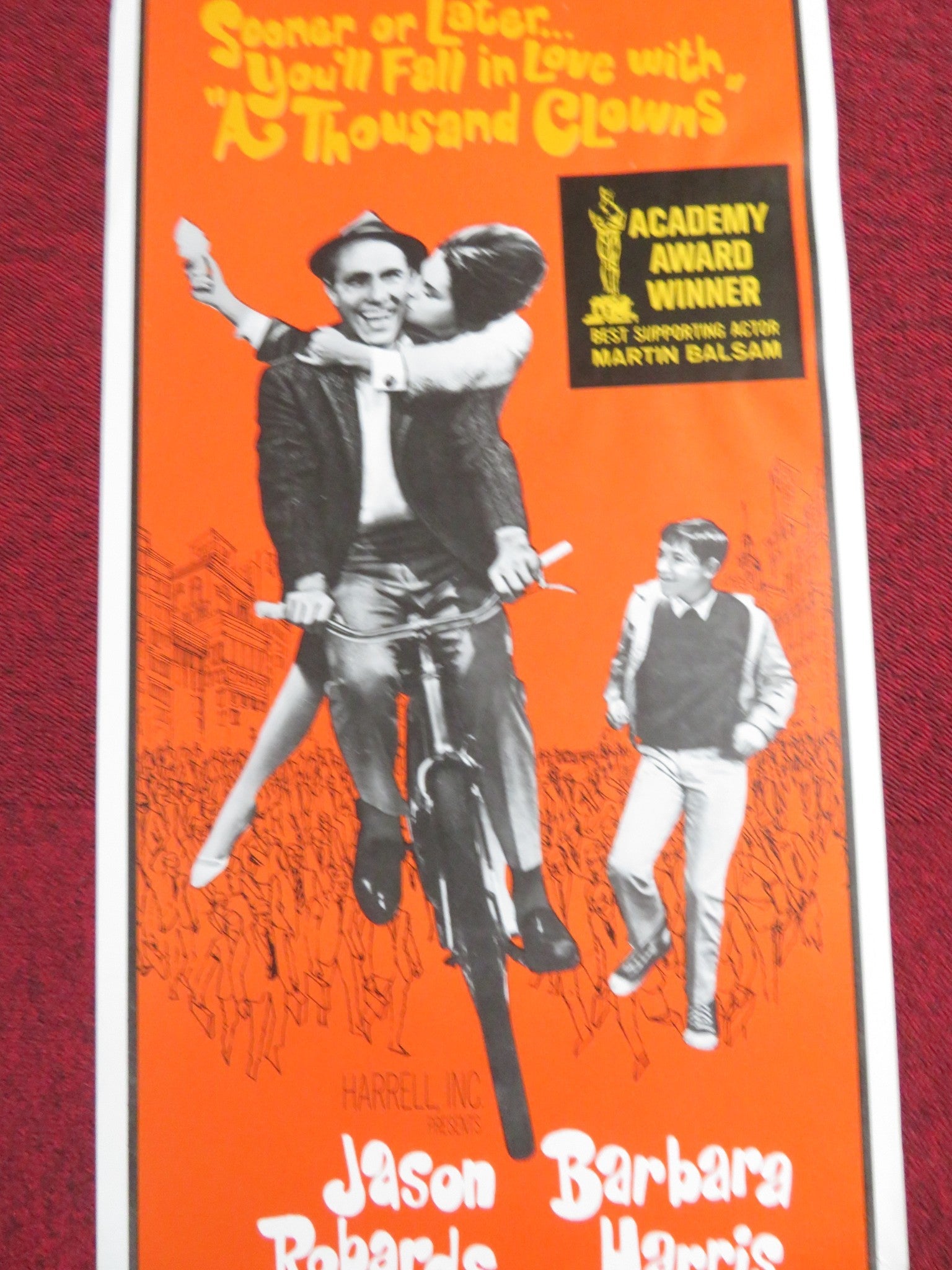 A THOUSANDS CLOWNS US INSERT POSTER JASON ROBARDS BARBARA HARRIS 1966 - Rendezvous Cinema