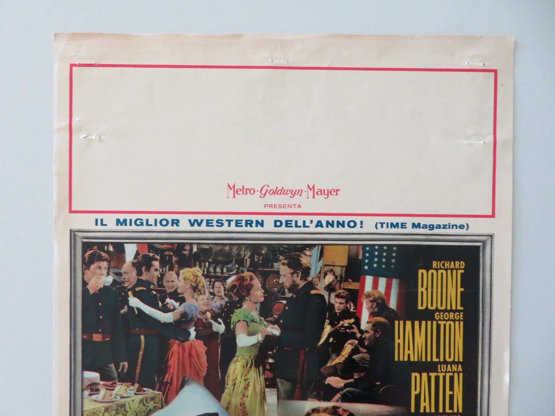 A THUNDER OF DRUMS ITALIAN LOCANDINA POSTER RICHARD BOONE GEORGE HAMILTON 1961 Movie posters