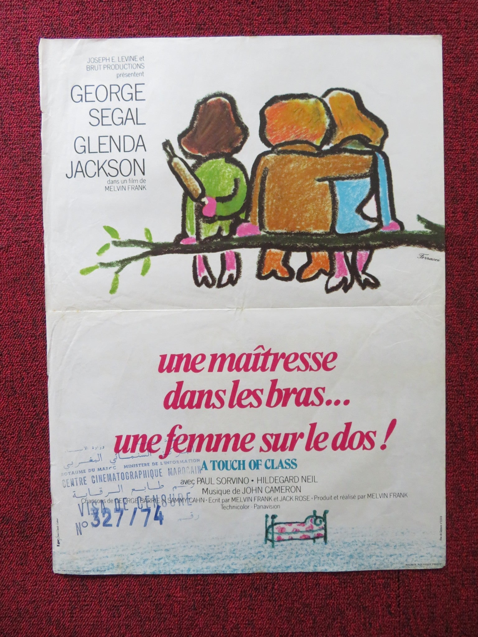 A TOUCH OF CLASS FRENCH POSTER GEORGE SEGAL GLENDA JACKSON 1973 Rendezvous Cinema Movie posters