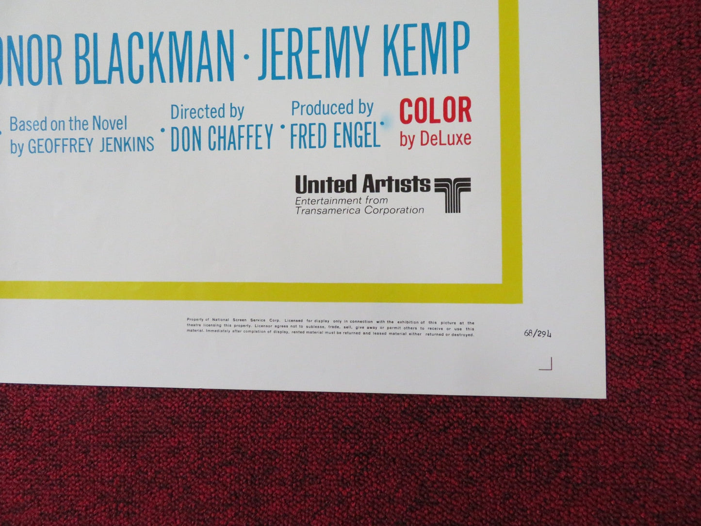 A TWIST OF SAND FOLDED US ONE SHEET POSTER RICHARD JOHNSON HONOR BLACKMAN 1968 - Rendezvous Cinema