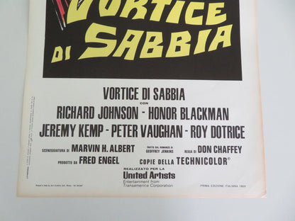 A TWIST OF SAND ITALIAN LOCANDINA POSTER RICHARD JOHNSON HONOR BLACKMAN 1969 Movie posters