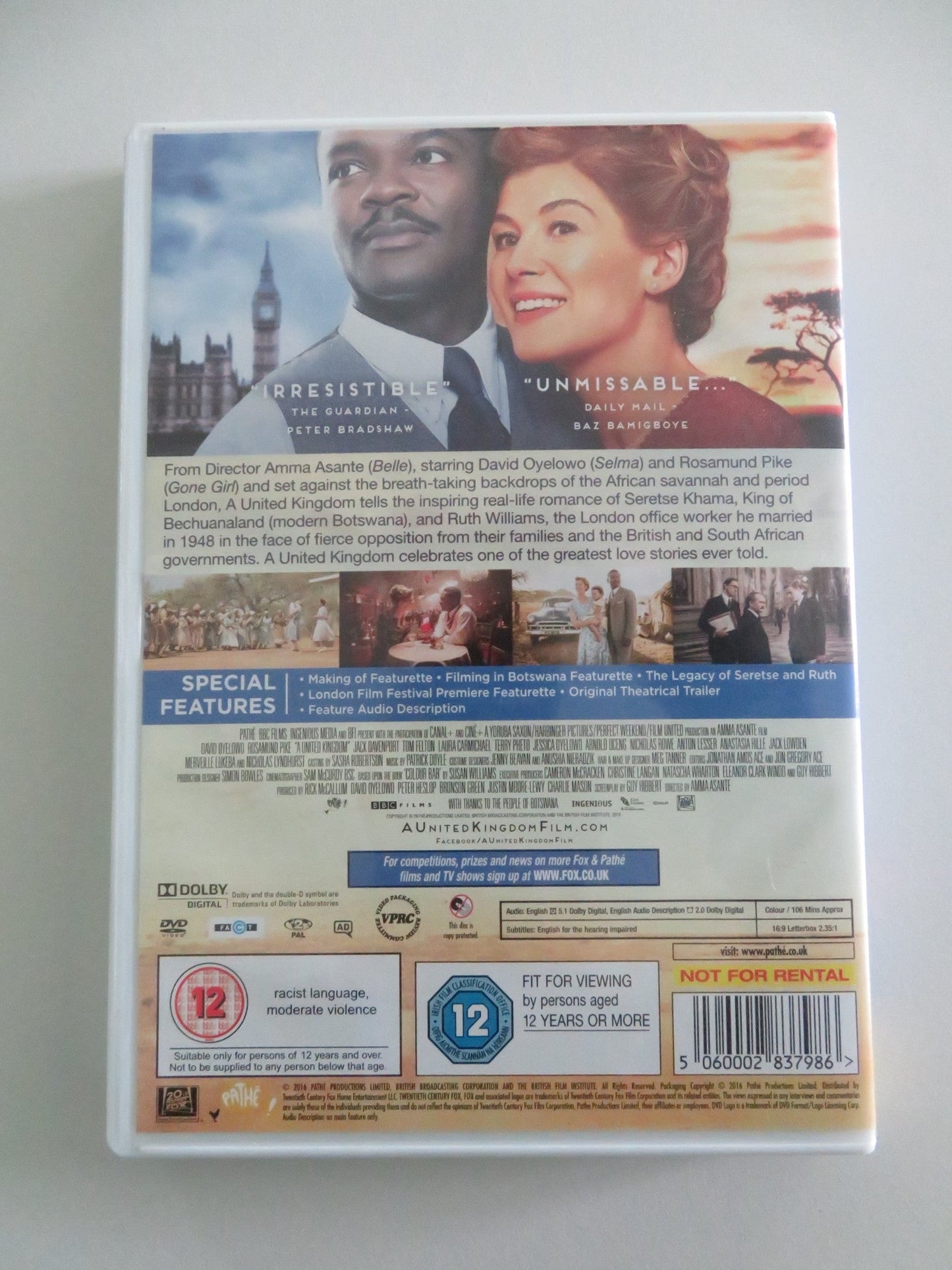 A United Kingdom (DVD) David Oyelowo Rosamund Pike 2016 Region 2 Movie posters
