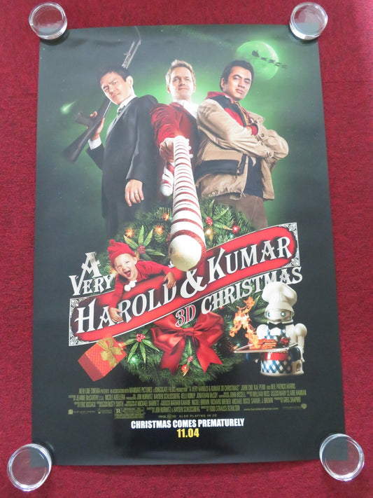 A VERY HAROLD & KUMAR CHRISTMAS US ONE SHEET ROLLED POSTER JOHN CHO K. PENN 2011 Movie posters