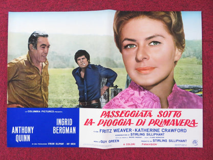 A WALK IN THE SPRING RAIN - A ITALIAN FOTOBUSTA POSTER ANTHONY QUINN 1970 - Rendezvous Cinema