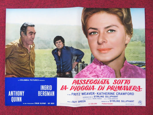A WALK IN THE SPRING RAIN - A ITALIAN FOTOBUSTA POSTER ANTHONY QUINN 1970 - Rendezvous Cinema