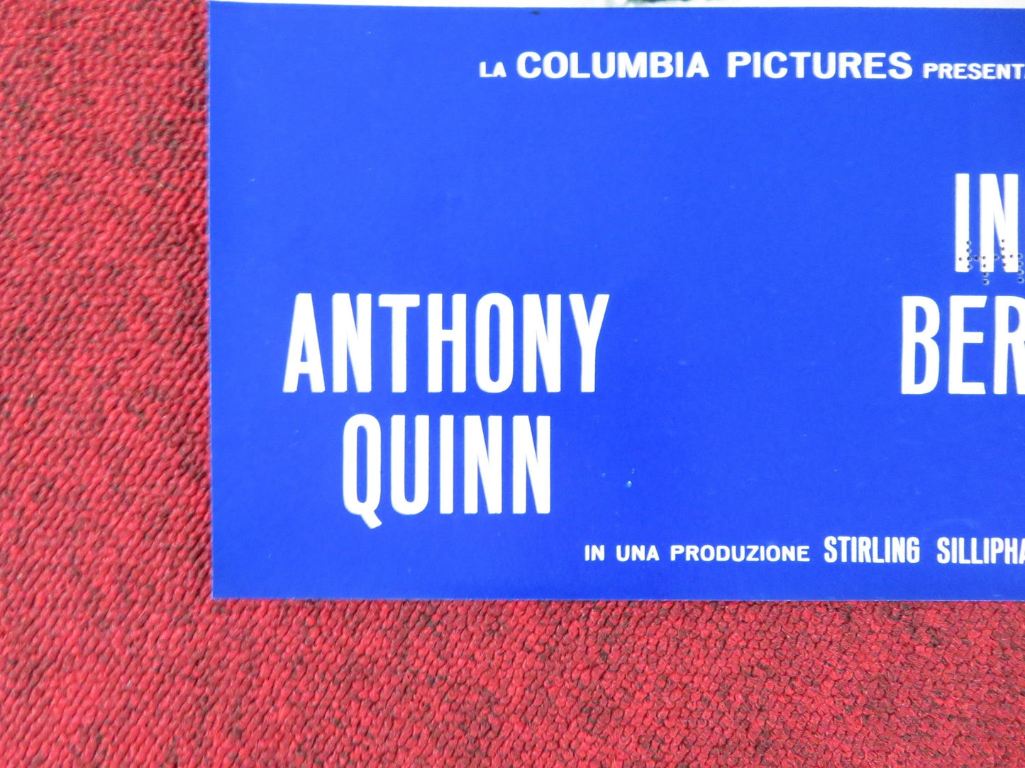 A WALK IN THE SPRING RAIN - D ITALIAN FOTOBUSTA POSTER ANTHONY QUINN 1970 - Rendezvous Cinema