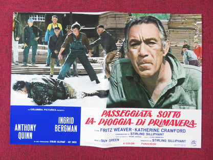 A WALK IN THE SPRING RAIN - D ITALIAN FOTOBUSTA POSTER ANTHONY QUINN 1970 - Rendezvous Cinema
