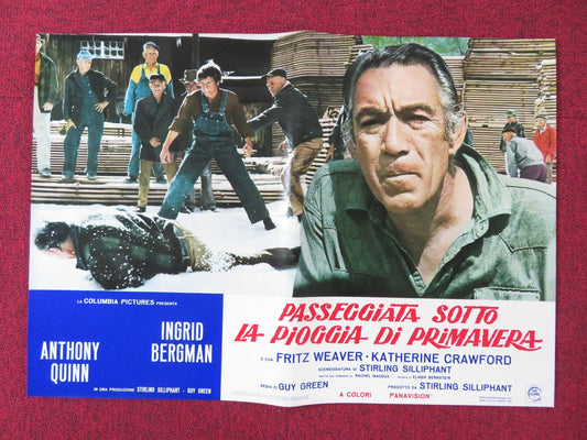 A WALK IN THE SPRING RAIN - D ITALIAN FOTOBUSTA POSTER ANTHONY QUINN 1970 - Rendezvous Cinema