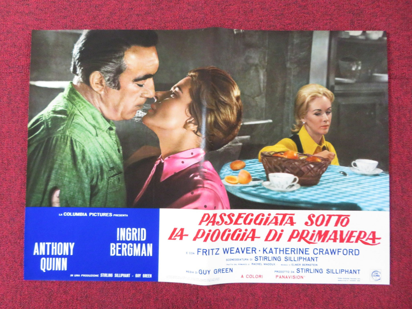 A WALK IN THE SPRING RAIN - F ITALIAN FOTOBUSTA POSTER ANTHONY QUINN 1970 - Rendezvous Cinema