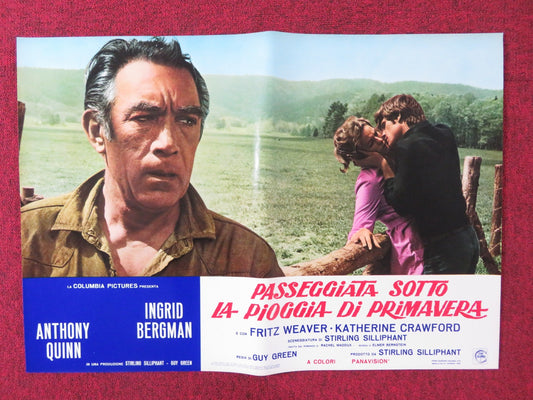 A WALK IN THE SPRING RAIN - H ITALIAN FOTOBUSTA POSTER ANTHONY QUINN 1970 - Rendezvous Cinema