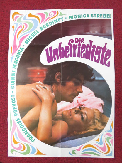 A WOMAN ON FIRE! GERMAN A1 POSTER FOLDED GIANNI MACCHIA FRANCOISE PREVOST 1969 Rendezvous Cinema Movie posters