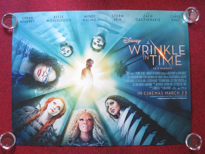 A WRINKIE IN TIME UK QUAD ROLLED POSTER DISNEY STORM REID OPRAH WINFREY 2018 - Rendezvous Cinema