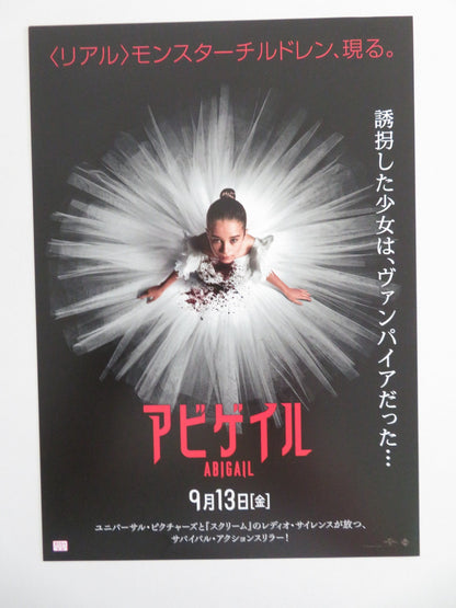 ABIGAIL JAPANESE CHIRASHI (B5) POSTER MELISSA BARRERA DAN STEVENS 2024 Movie posters