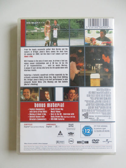 ABOUT A BOY (DVD) HUGH GRANT NICHOLAS HOULT 2002 REGION 2 Movie posters