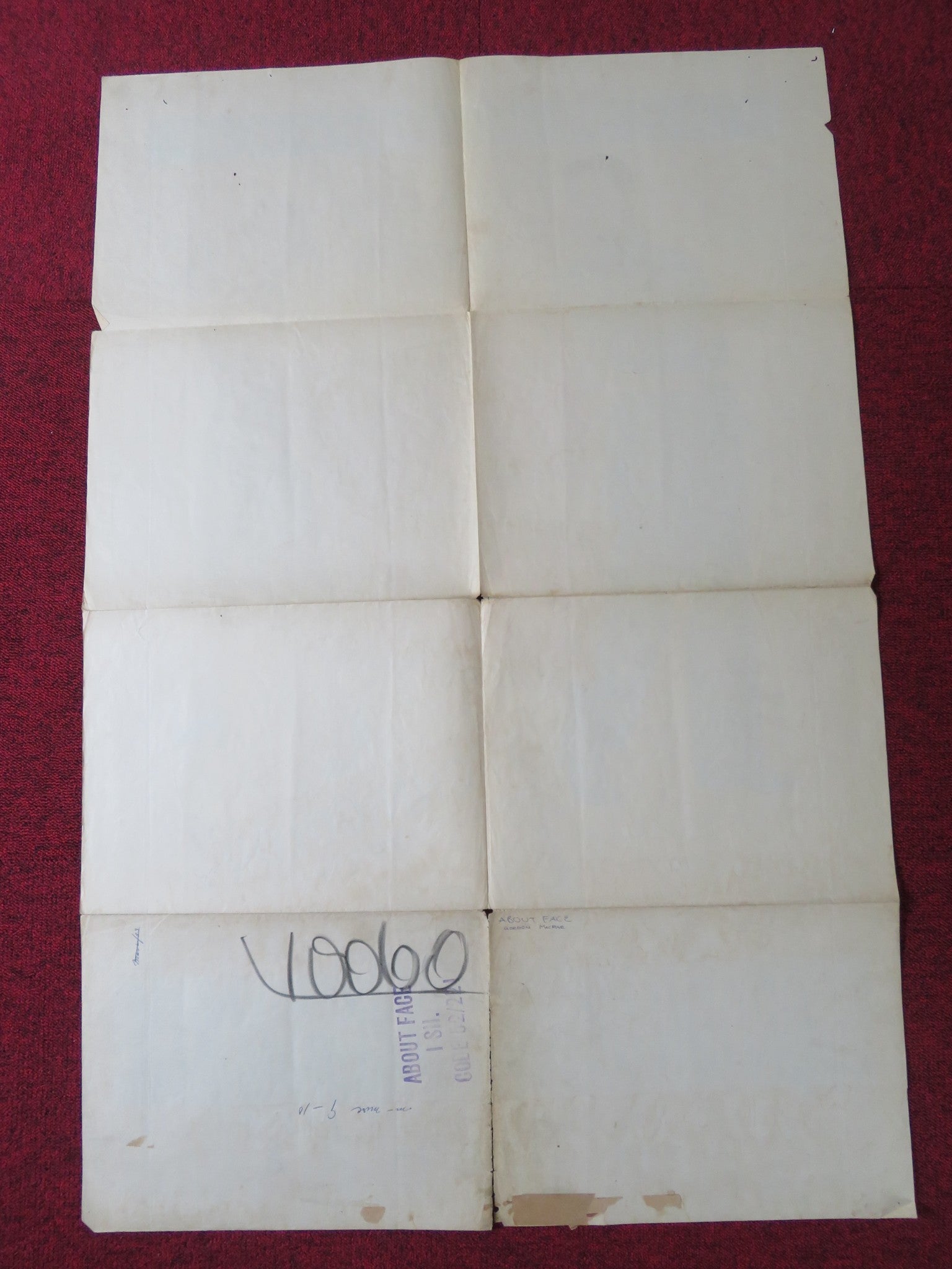 ABOUT FACE FOLDED US ONE SHEET POSTER GORDON MACRAE EDDIE BRACKEN 1952 Rendezvous Cinema Movie posters