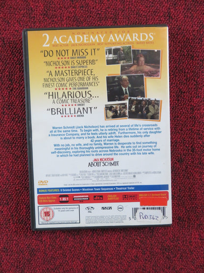 ABOUT SCHMIDT (DVD) JACK NICHOLSON KATHY BATES 2002 REGION 2 Rendezvous Cinema Movie posters