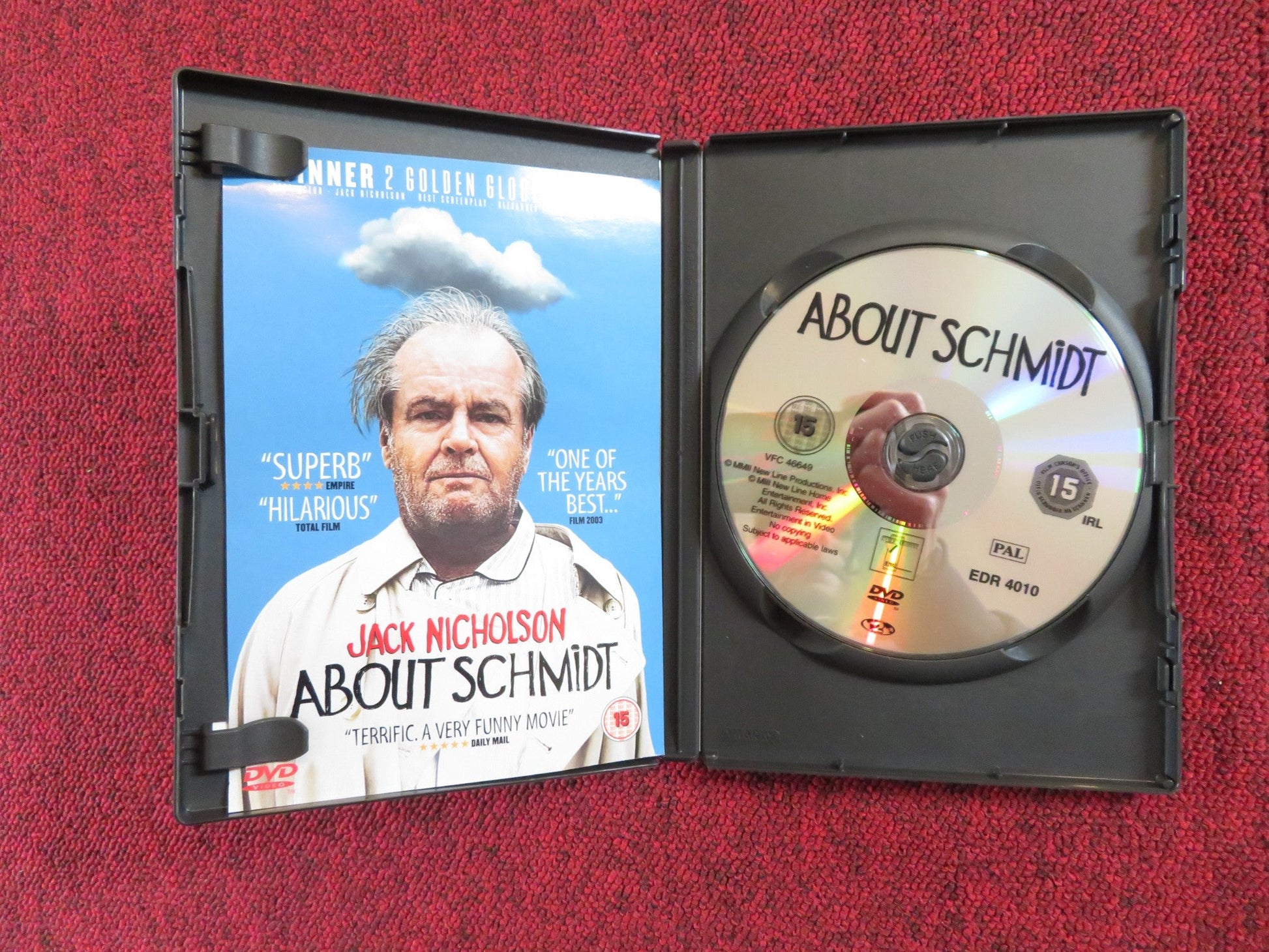 ABOUT SCHMIDT (DVD) JACK NICHOLSON KATHY BATES 2002 REGION 2 Rendezvous Cinema Movie posters