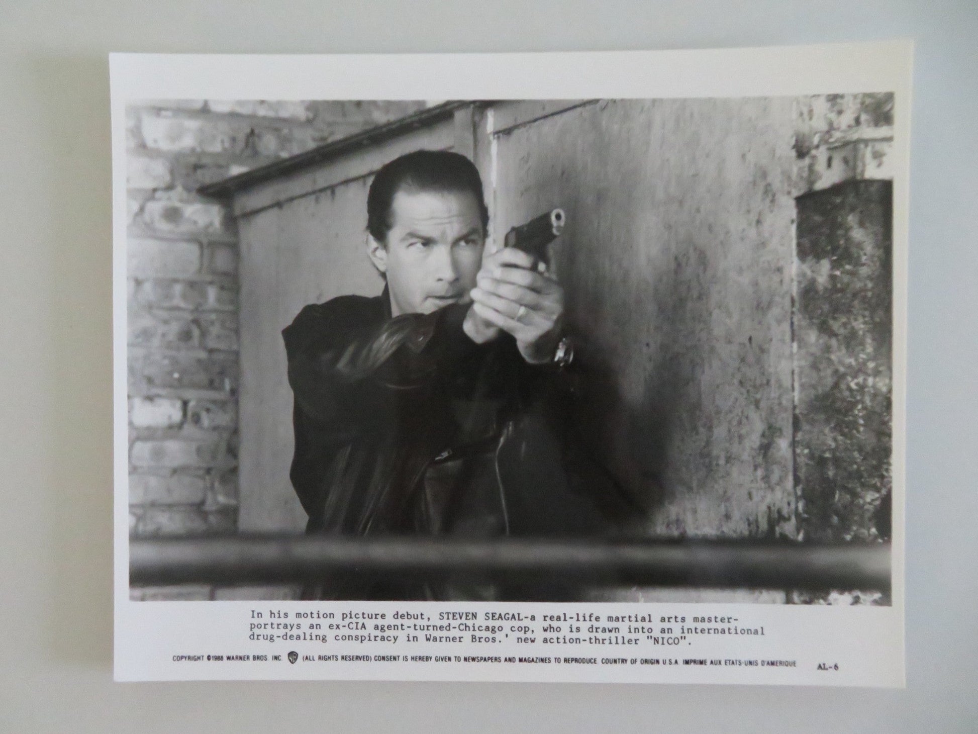 ABOVE THE LAW MOVIE STILL PHOTO LOT OF 9 STEVEN SEAGAL SHARON STONE P GRIER 1988 Movie posters