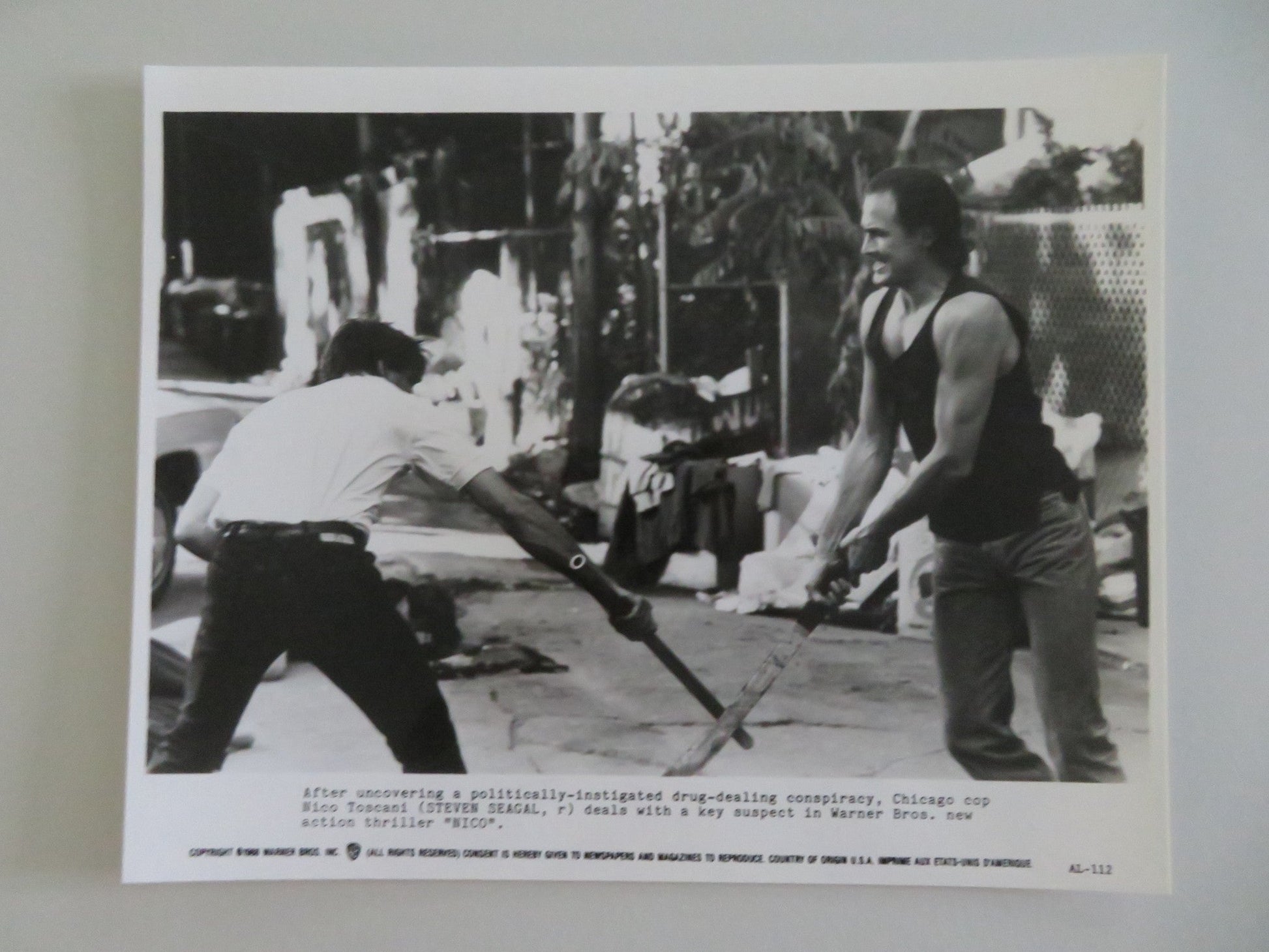 ABOVE THE LAW MOVIE STILL PHOTO LOT OF 9 STEVEN SEAGAL SHARON STONE P GRIER 1988 Movie posters