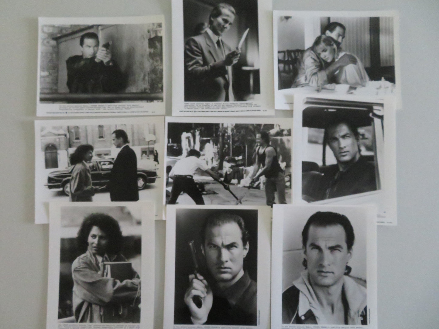 ABOVE THE LAW MOVIE STILL PHOTO LOT OF 9 STEVEN SEAGAL SHARON STONE P GRIER 1988 Movie posters