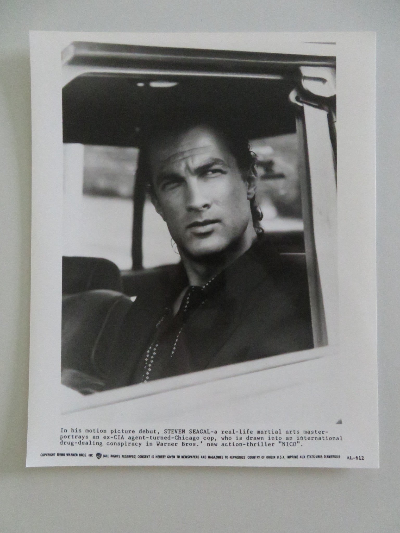 ABOVE THE LAW MOVIE STILL PHOTO LOT OF 9 STEVEN SEAGAL SHARON STONE P GRIER 1988 Movie posters