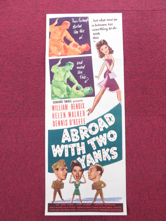 ABROAD WITH TWO YANKS US INSERT (14"x 36") POSTER WILLIAM BENDIX H. WALKER 1944 - Rendezvous Cinema