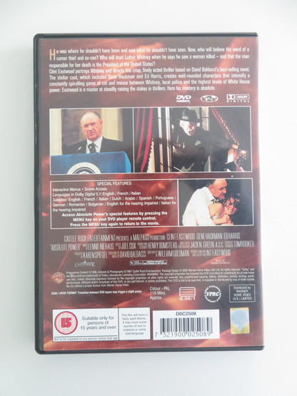ABSOLUTE POWER (DVD) CLINT EASTWOOD GENE HACKMAN 1997 REGION 2 Movie posters